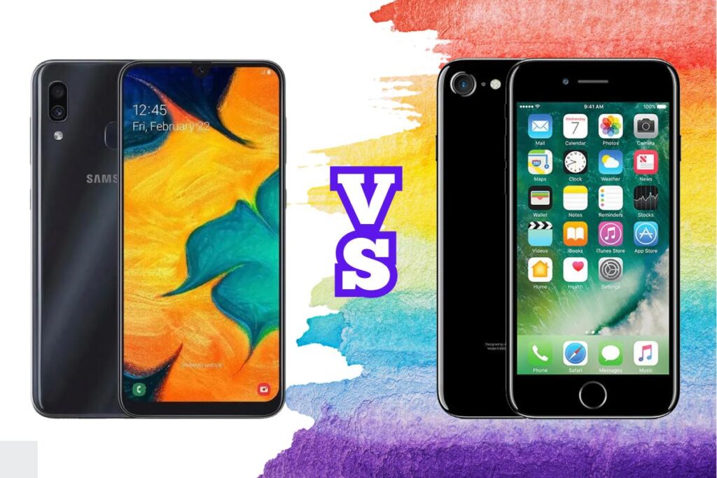 Comparativa Samsung Galaxy A30 vs Apple iPhone 7