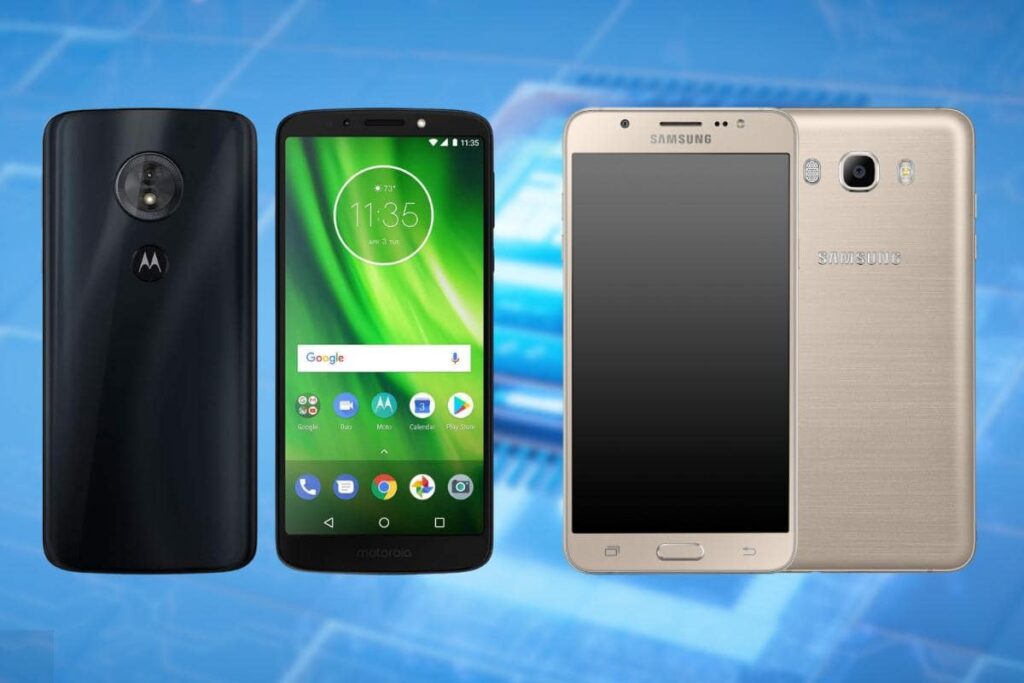 Samsung Galaxy J7 (2016) y Motorola Moto G6